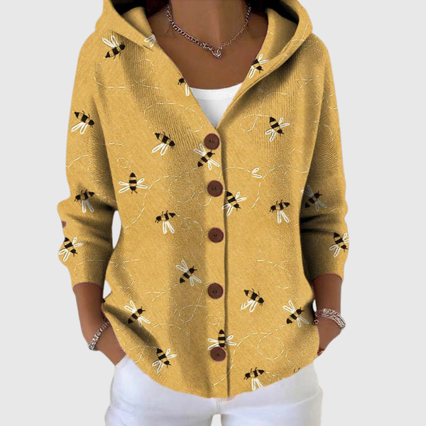 Margarete | Bequeme Strickjacke mit Kapuze