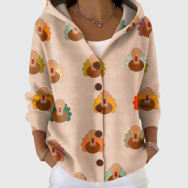 Ottilie | Bequeme Strickjacke mit Kapuze