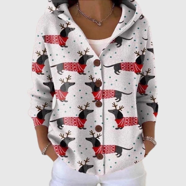 Josefine | Bequeme Strickjacke mit Kapuze