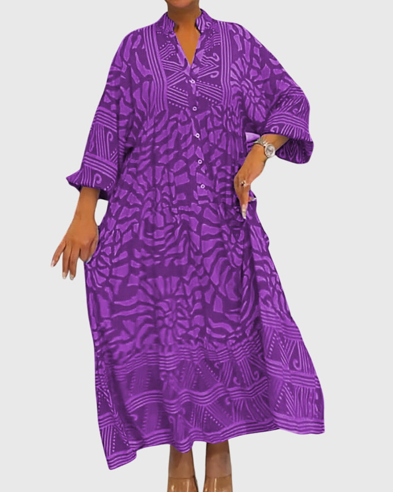 Lize | Maxi Kleid mit Eleganter Druck