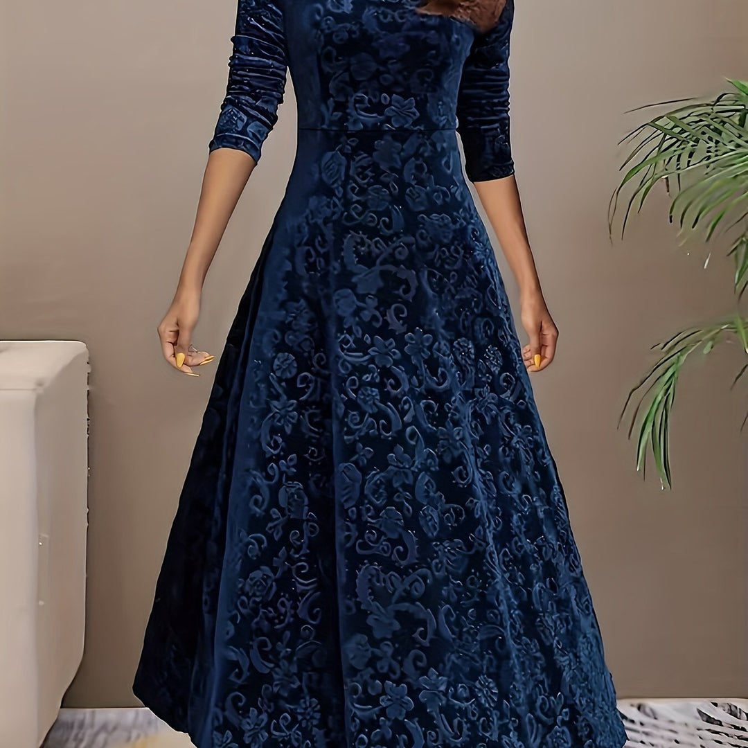 Isa | Maxikleid Elegante mit Muster