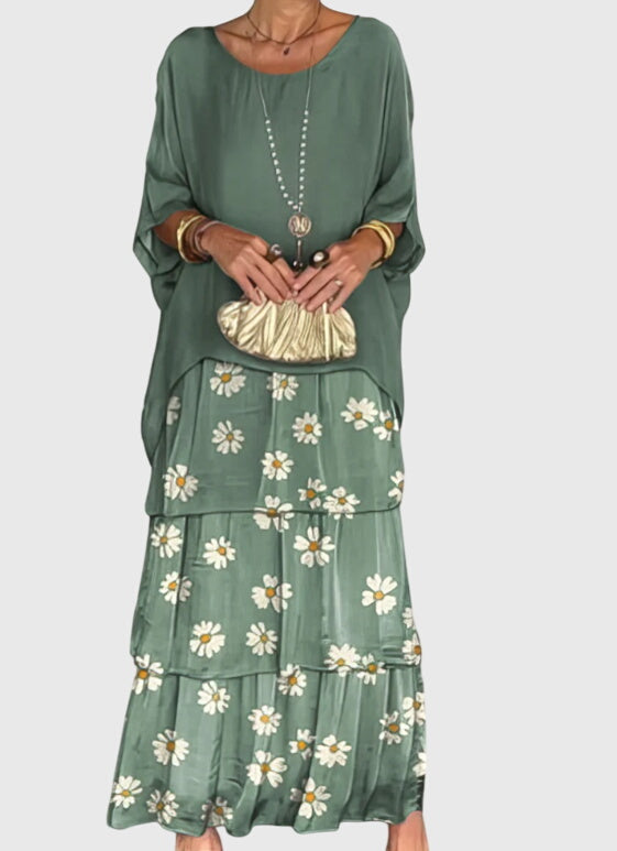 Marjolein | Elegantes Langes und Fließendes Kleid
