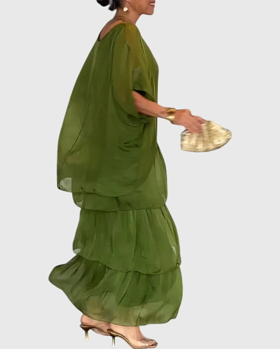 Marjolein | Elegantes Langes und Fließendes Kleid