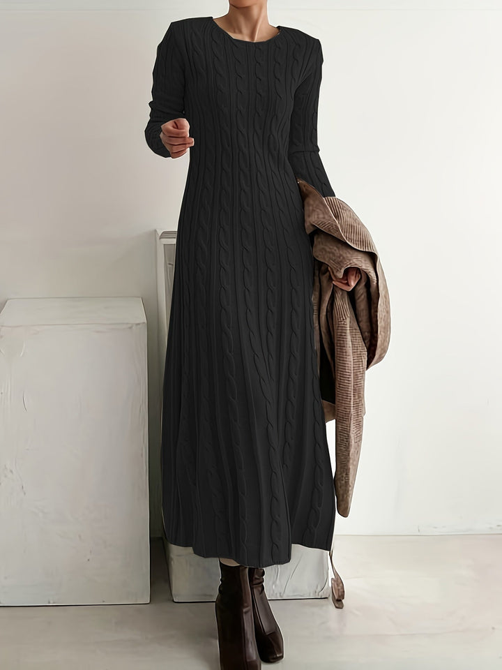 Sarah | Bequeme Maxi Kleid aus Kabelstrick