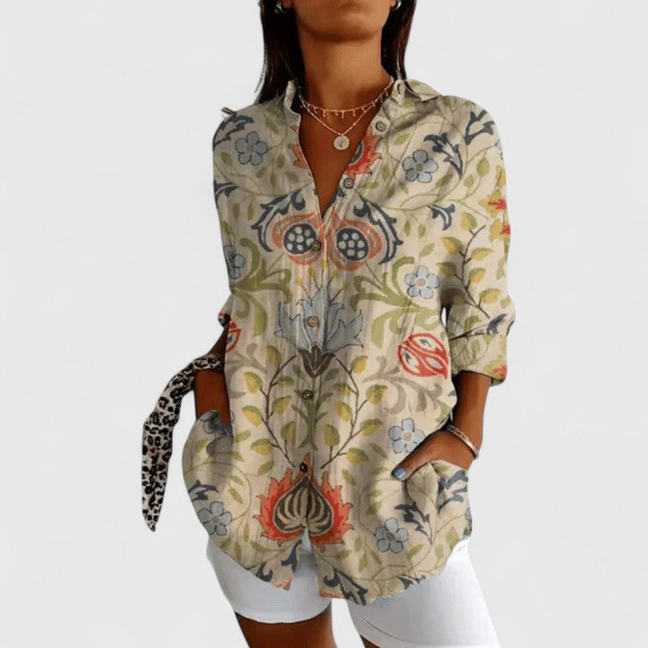 Rebecca | Elegante Bluse mit Blumenmuster