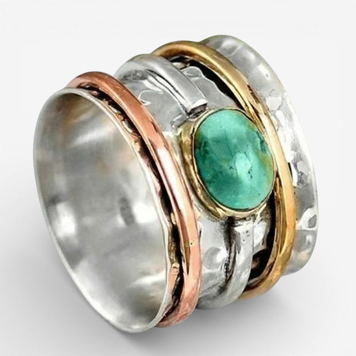 Coco - Vintage Ring Gold & Silber Türkis