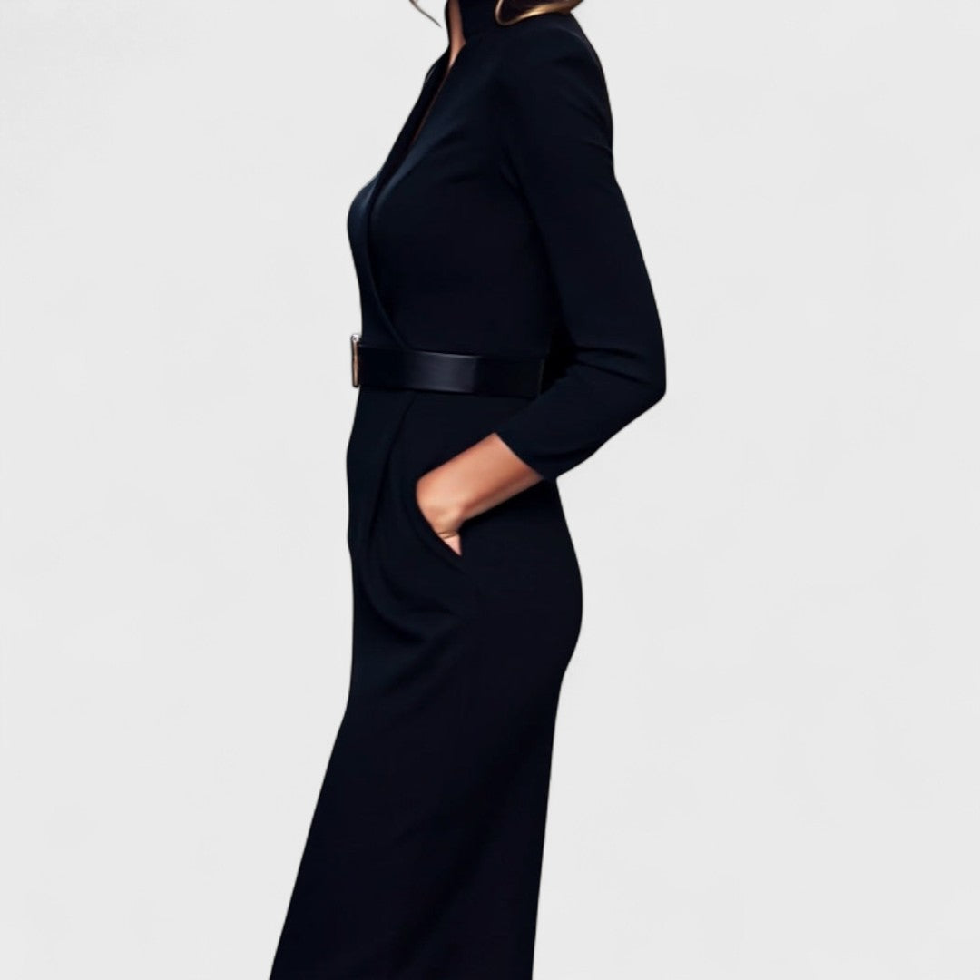Loes | Das Maxi Power Kleid mit Gürtel