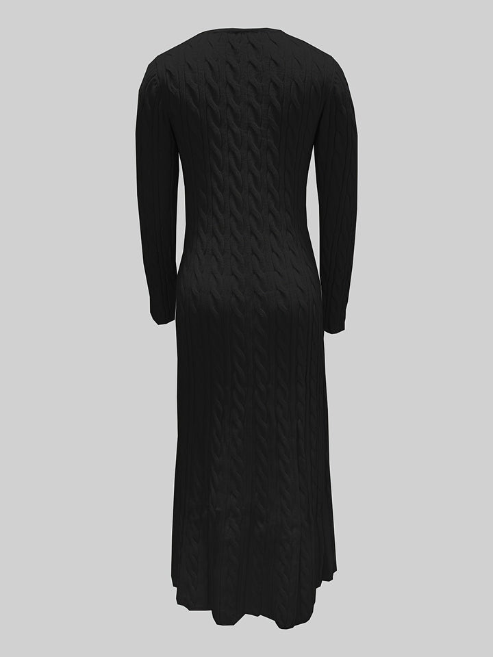 Sarah | Bequeme Maxi Kleid aus Kabelstrick