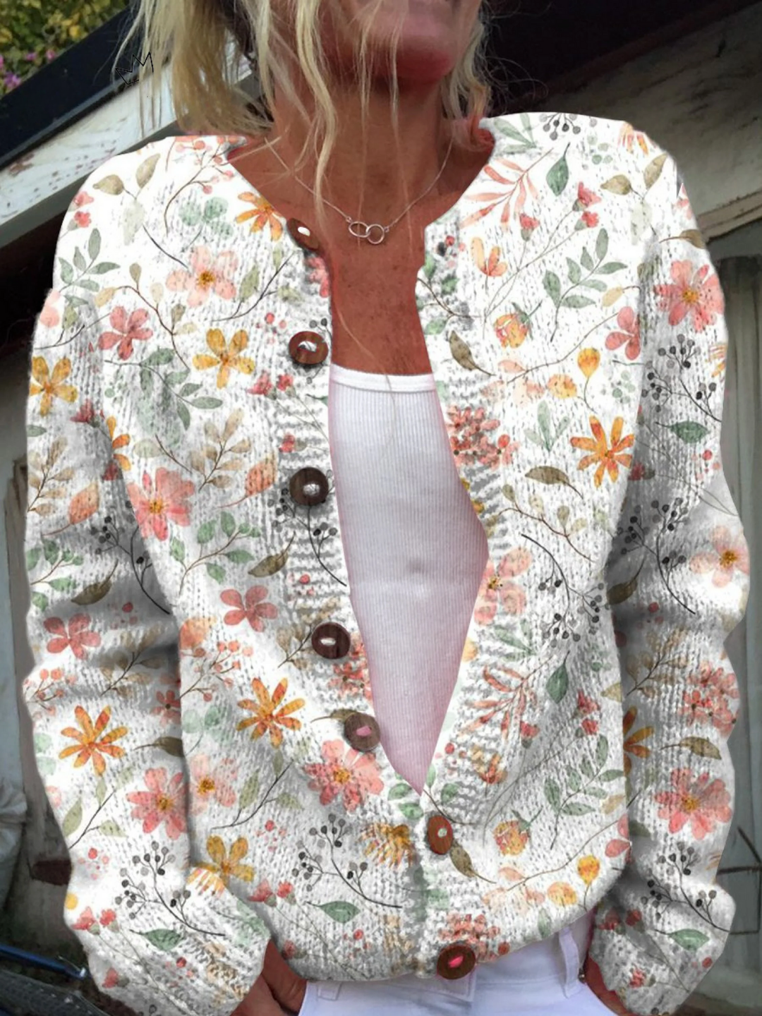Melanie | Cardigan mit niedlichem Blumendruck