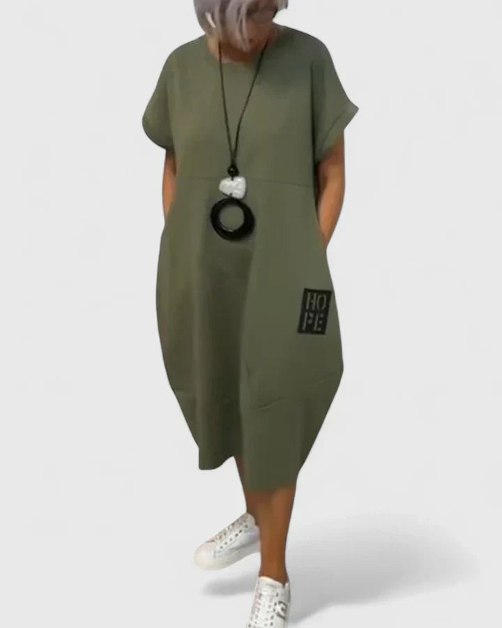 Moniek | Bequeme Midi-Kleid
