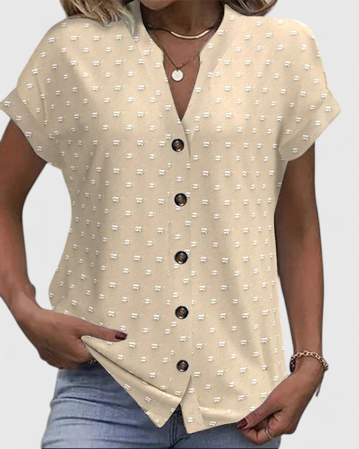 Rebecca | Bequeme V-Ausschnitt Bluse