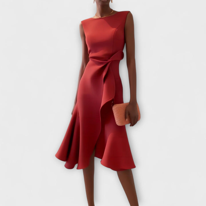 Sigrid | Verfeinerte Midi Kleid