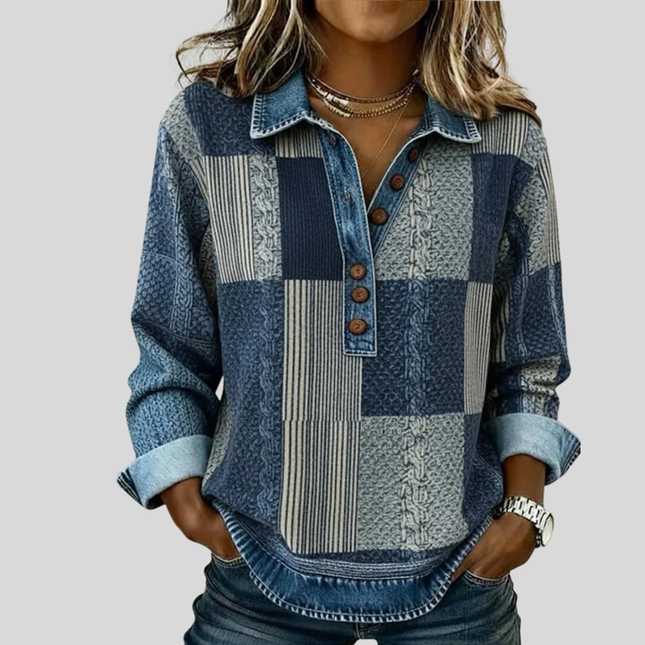 Sientje | Patchwork-Sweatshirt im Farbblock