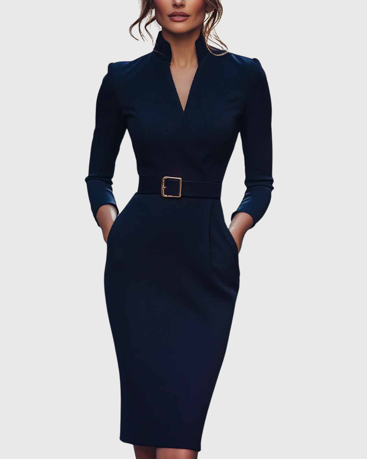 Loes | Das Maxi Power Kleid mit Gürtel