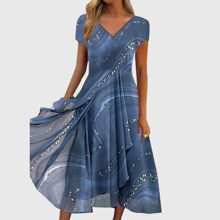Astrid | Fließendes Midi Kleid