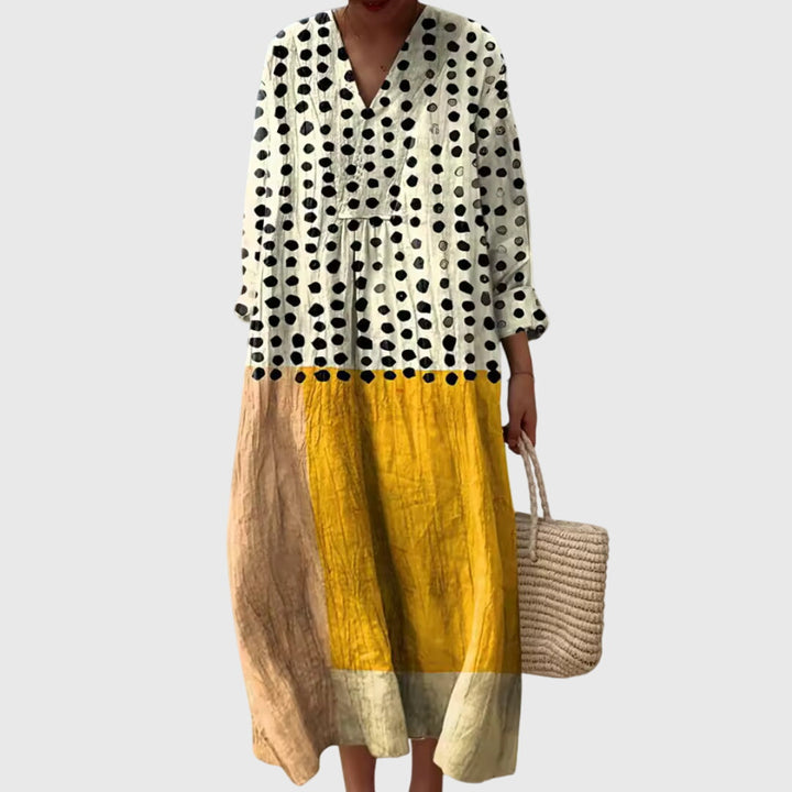 Olive | Geometrisches Kleid