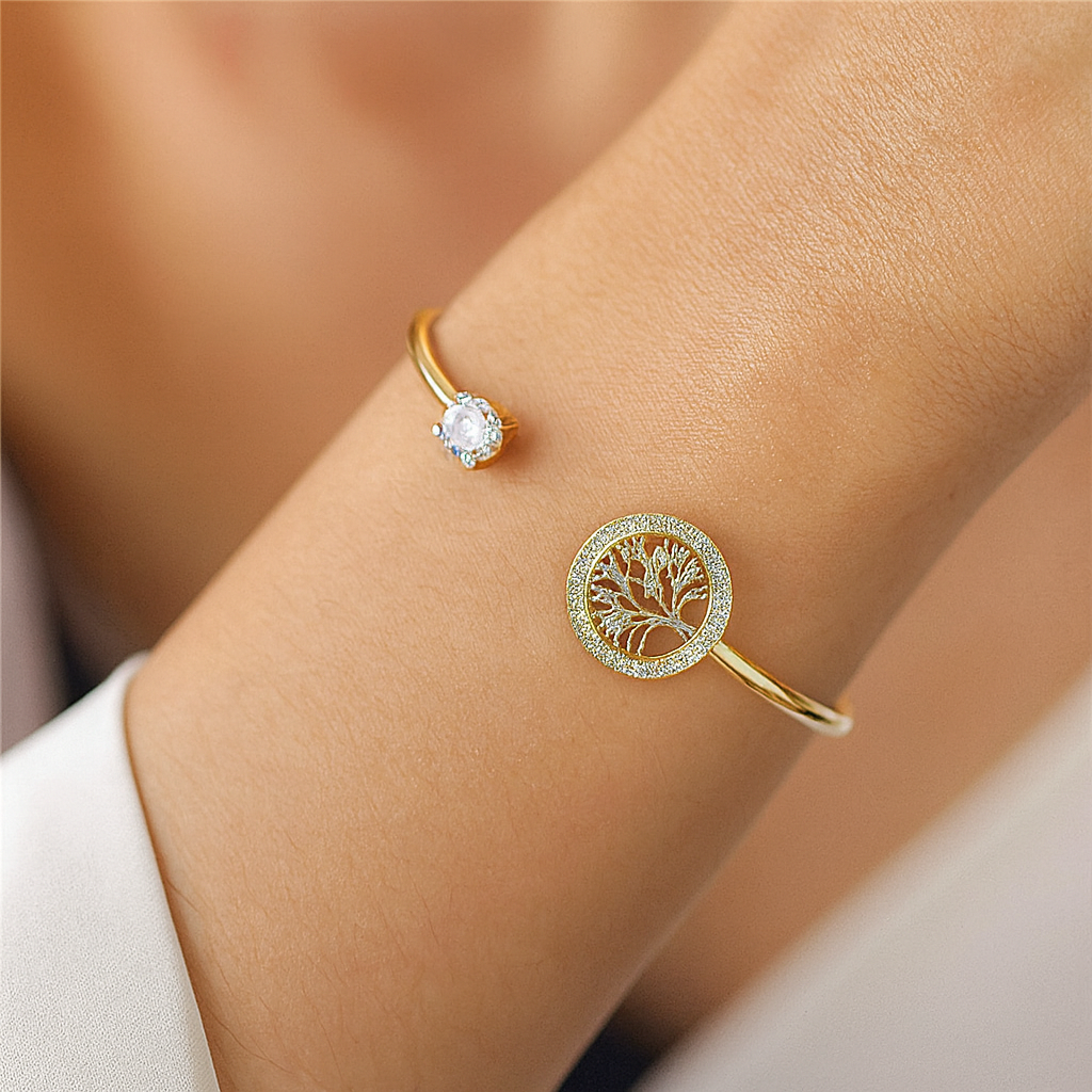 Sarah – Verstellbares Armband Lebensbaum