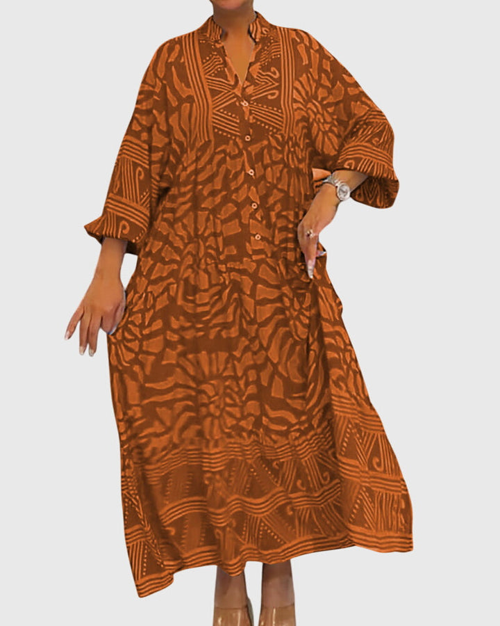 Lize | Maxi Kleid mit Eleganter Druck