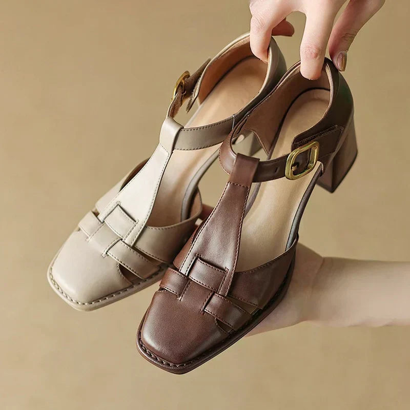 Famke | Sandalen mit quadratischer Zehenpartie