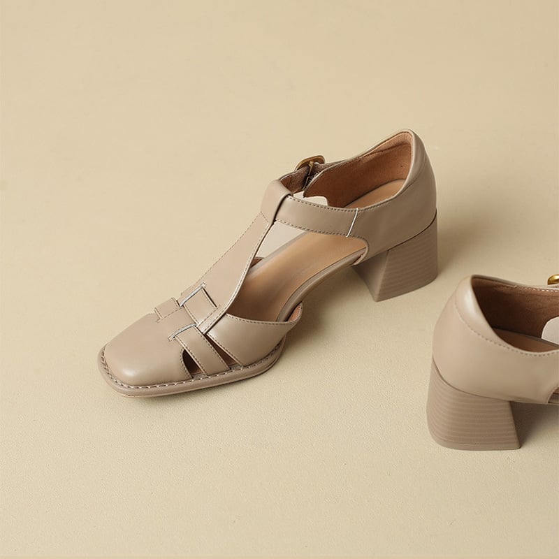 Famke | Sandalen mit quadratischer Zehenpartie