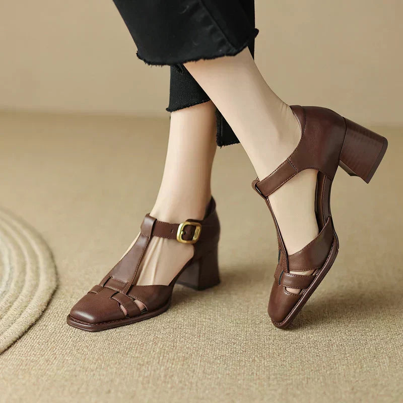 Famke | Sandalen mit quadratischer Zehenpartie