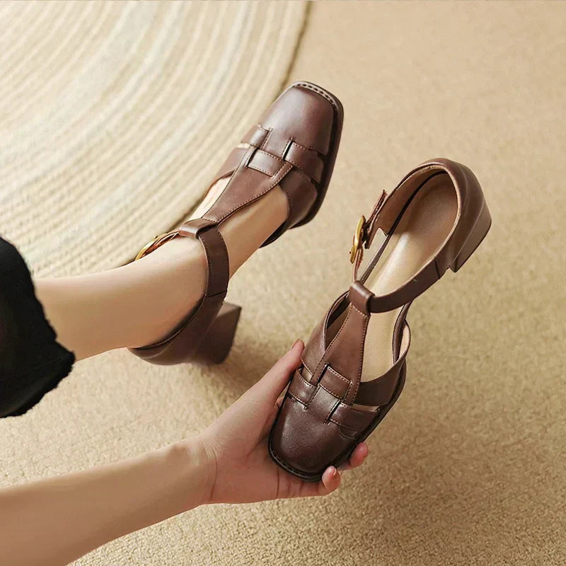 Famke | Sandalen mit quadratischer Zehenpartie