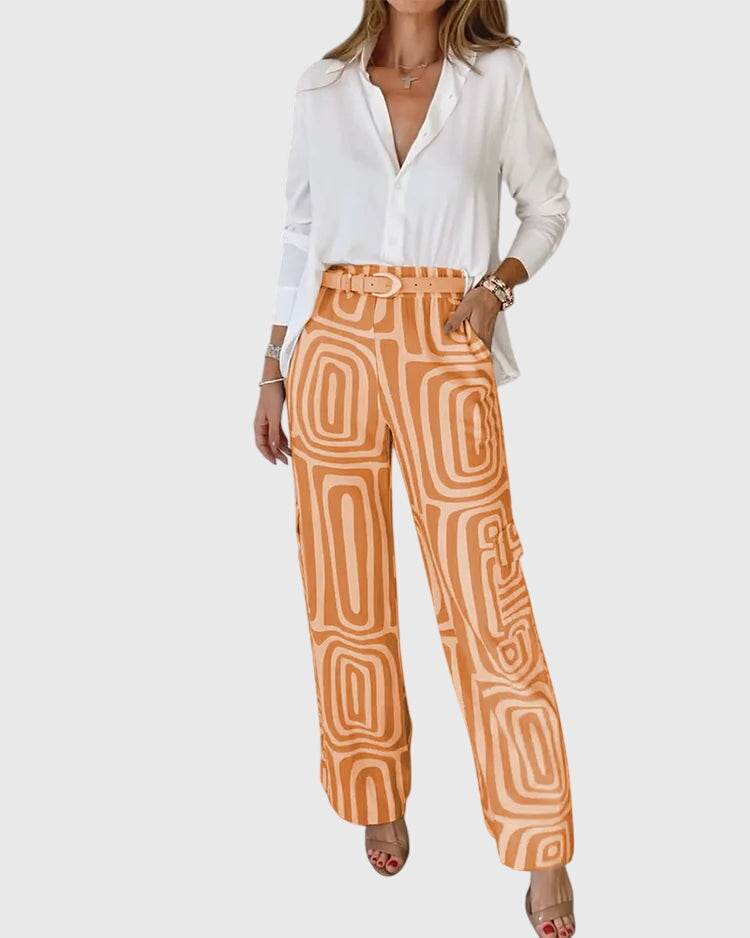 Lottie | Elegante Hosen + Bluse & Gürtel Gratis