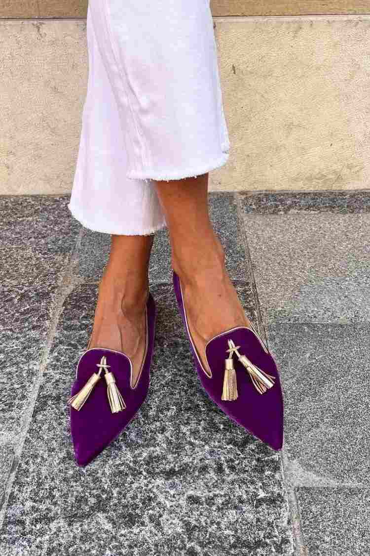 Portia - Boho Slipper mit Fransen