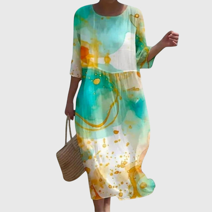 Nynke | Elegantes Maxi Blumenkleid