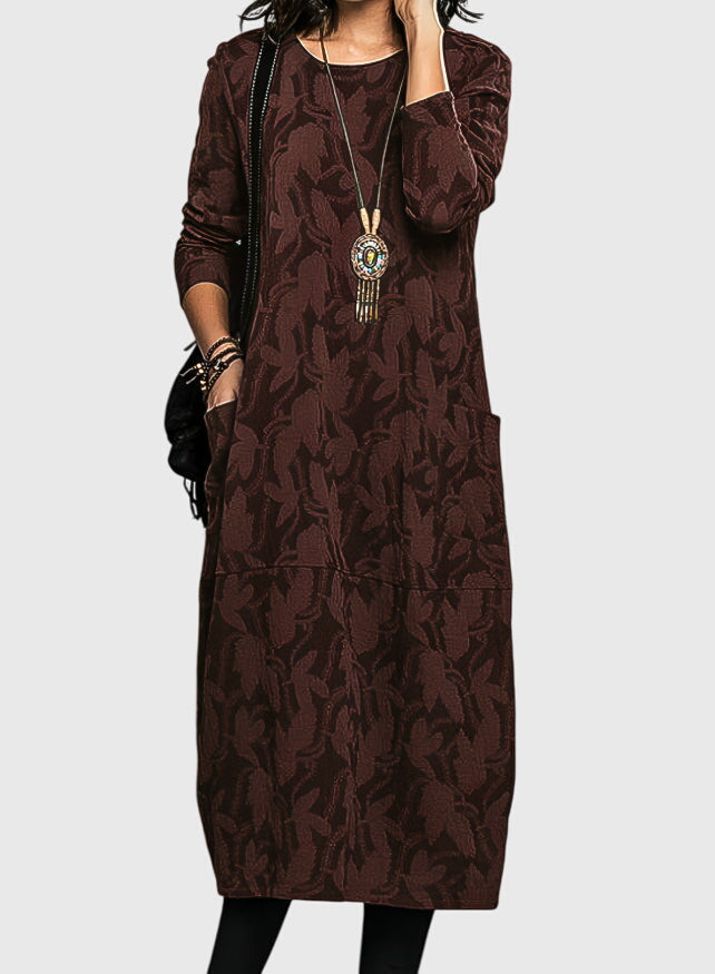 Janneke | Lässiges Kleid mit Rundhalsausschnitt