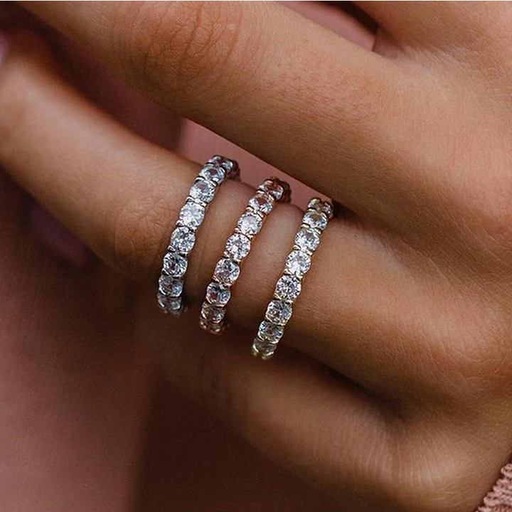 Élise – Diamantring mit doppeltem Band