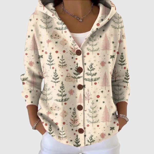 Gerda | Bequeme Strickjacke mit Kapuze