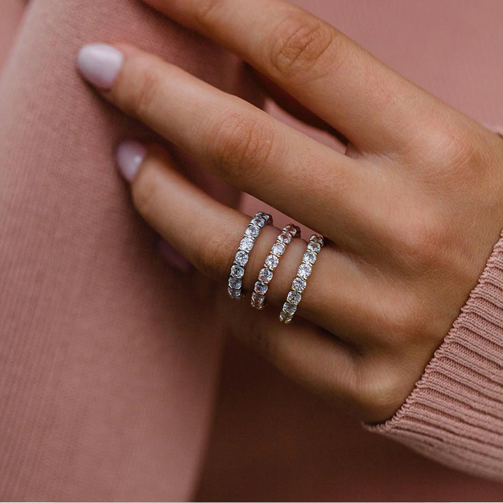 Élise – Diamantring mit doppeltem Band