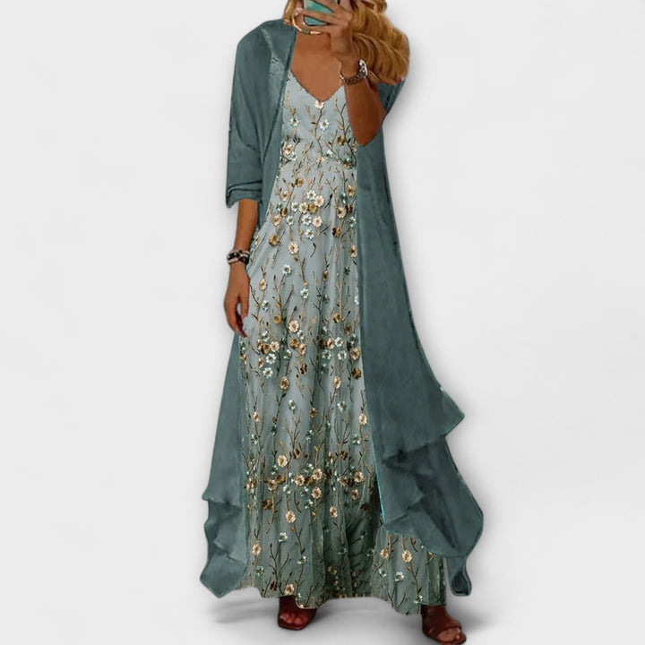 Caroline | Elegantes Maxi-Kleid-Set in zwei Teilen