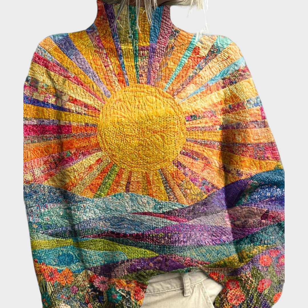 Cláudia - Künstlerischer Strickpullover
