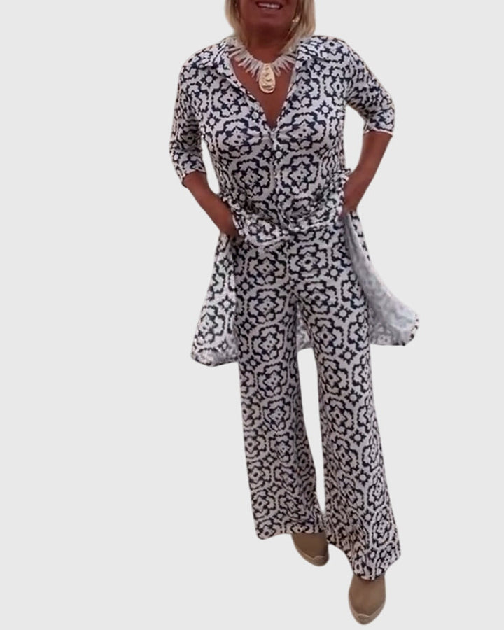Jojanneke | Elegantes Vintage-Zweiteiliges Set