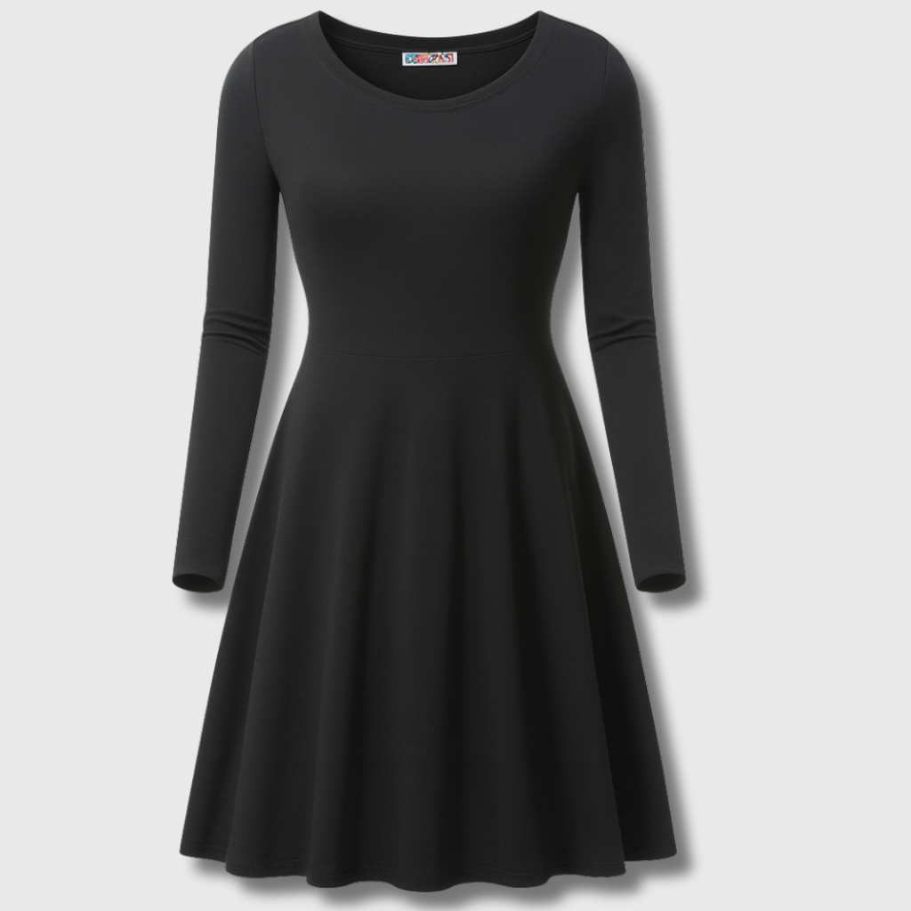 Isa | Klassisches Kleid mit langen, ausladenden Ärmeln