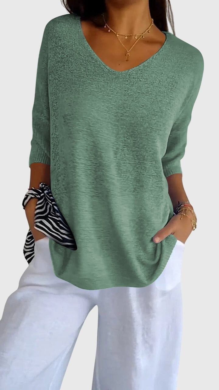 Caroline | Elegantes Top mit V-Ausschnitt