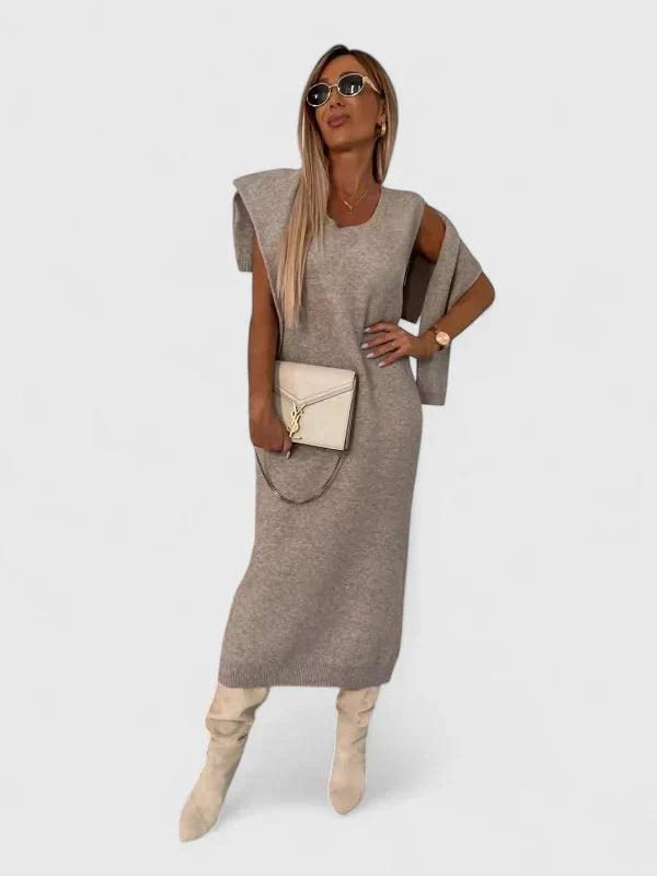 Tine | Elegantes Kleid und Rollkragenpullover-Set