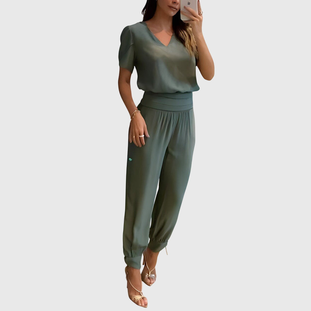 Melanie | Elegantes Blusen- und Hosen-Set