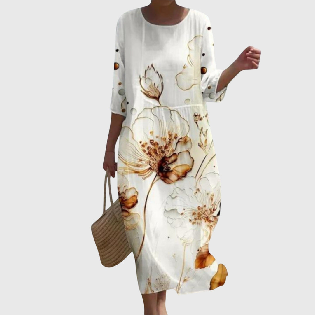 Nynke | Elegantes Maxi Blumenkleid