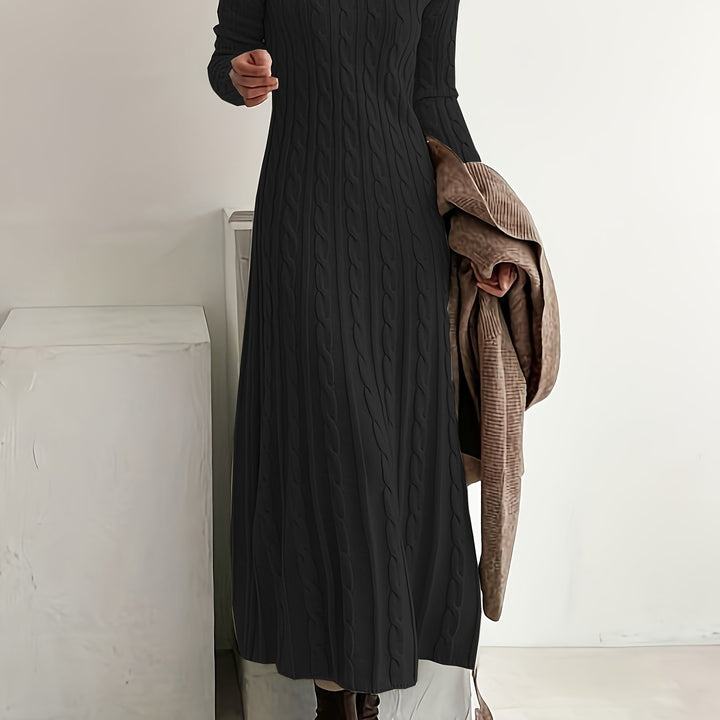 Sarah | Bequeme Maxi Kleid aus Kabelstrick