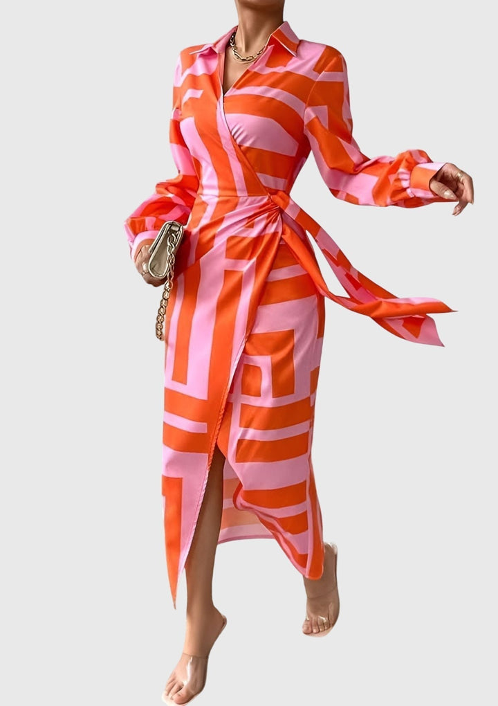 Mijntje | Elegantes Wickelkleid mit Print