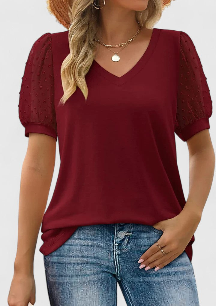 Truus | Bequemes V-Ausschnitt Top