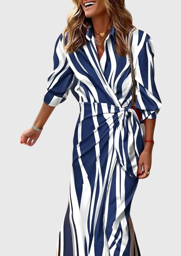 Mijntje | Elegantes Wickelkleid mit Print