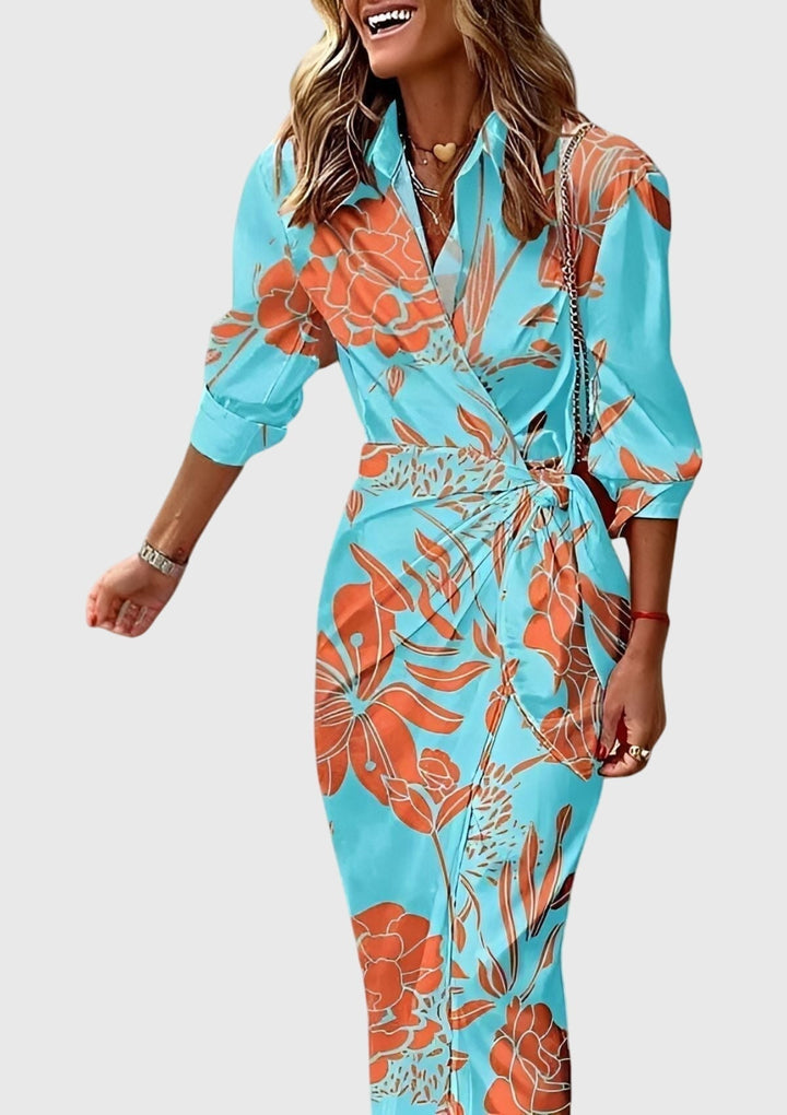 Mijntje | Elegantes Wickelkleid mit Print