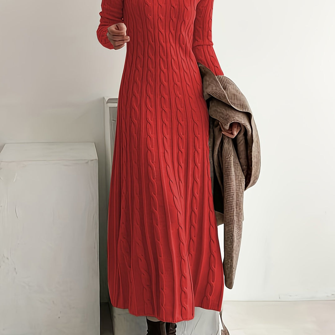 Sarah | Bequeme Maxi Kleid aus Kabelstrick