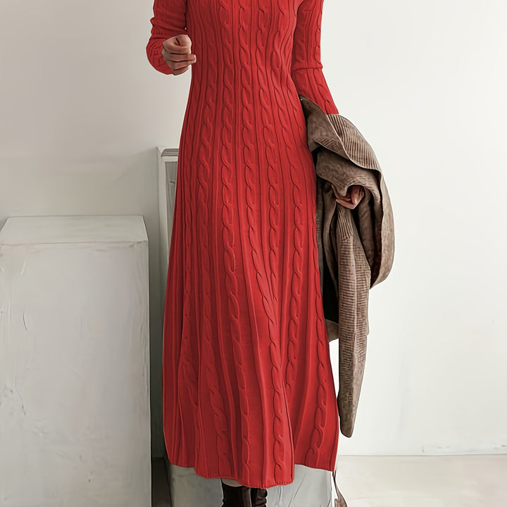 Sarah | Bequeme Maxi Kleid aus Kabelstrick