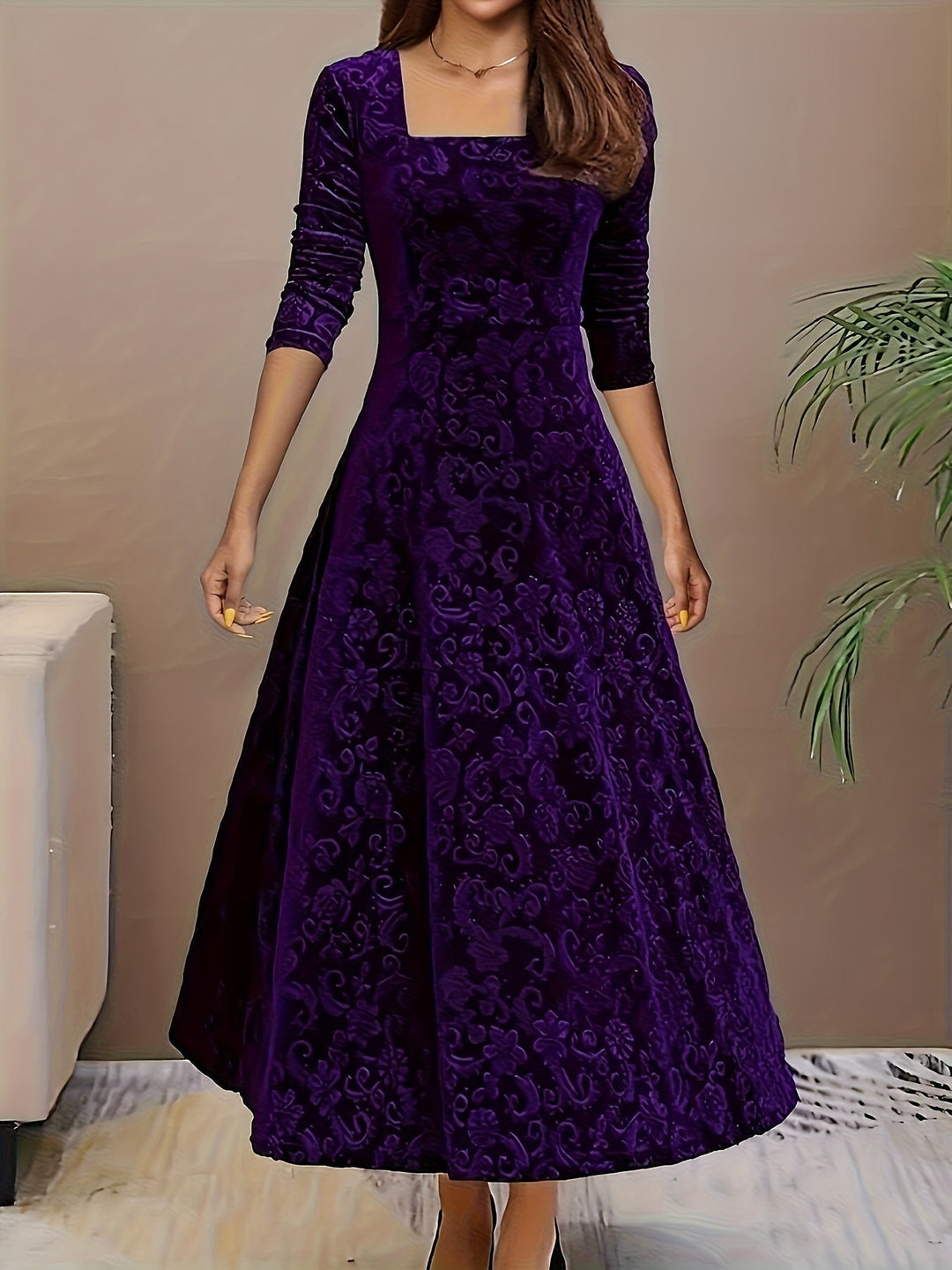 Isa | Maxikleid Elegante mit Muster