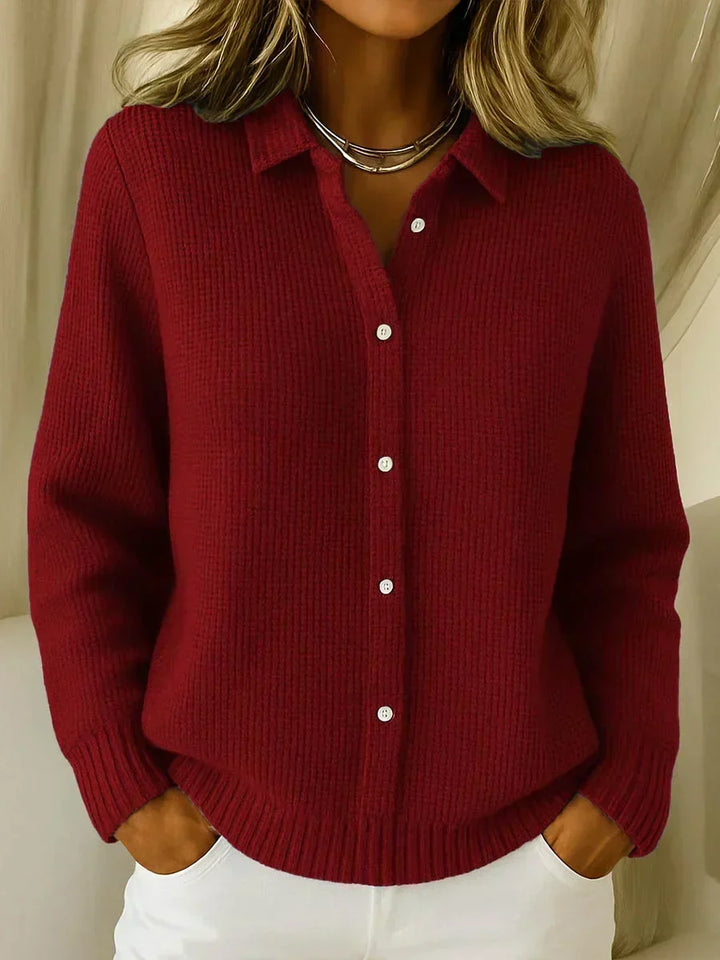 Charlotte | Strukturierte Strickjacke mit Knöpfen